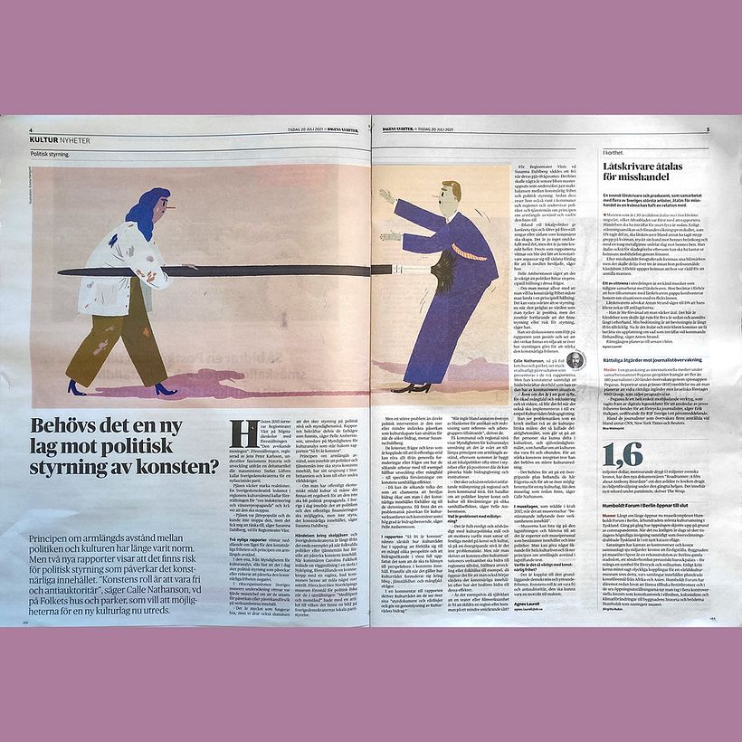Editorial illustrations: Dagens Nyheter 4