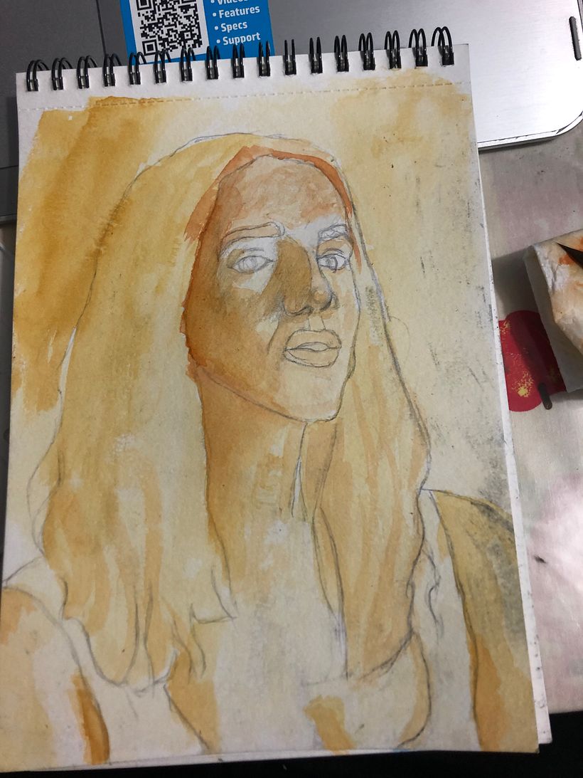 Mi Proyecto del curso: Retrato artístico en acuarela 1