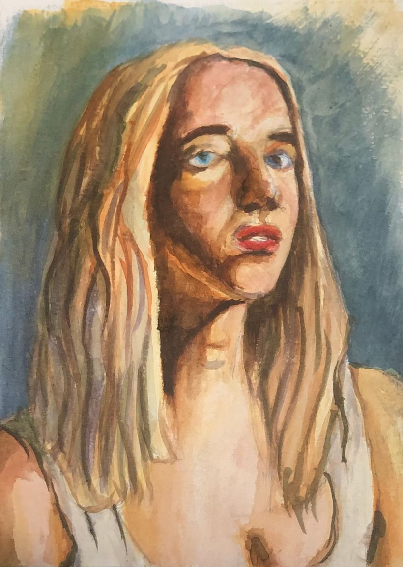 Mi Proyecto del curso: Retrato artístico en acuarela 4