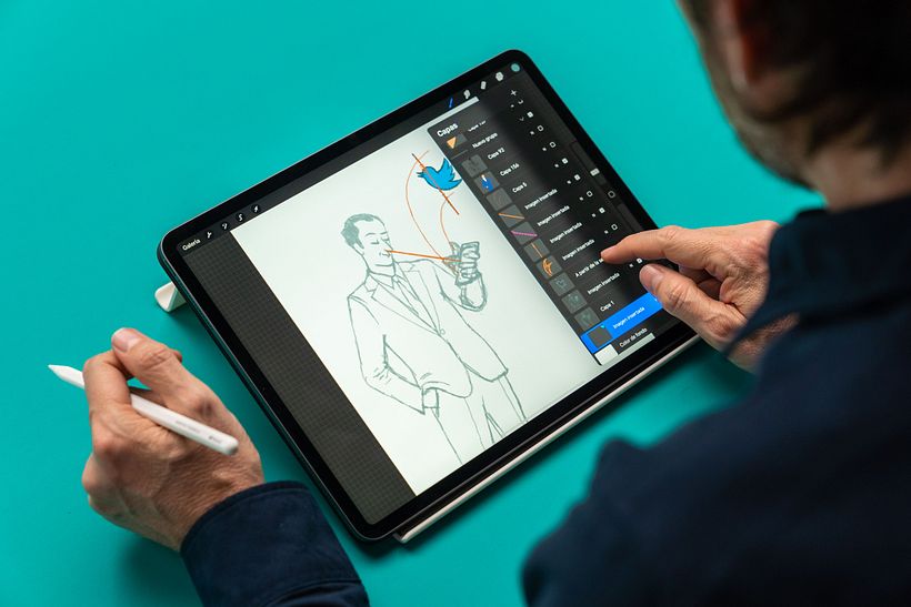 Programas de edição de imagem digital destinados a ilustradores tentam imitar o uso de mídia física por meio de pincéis
