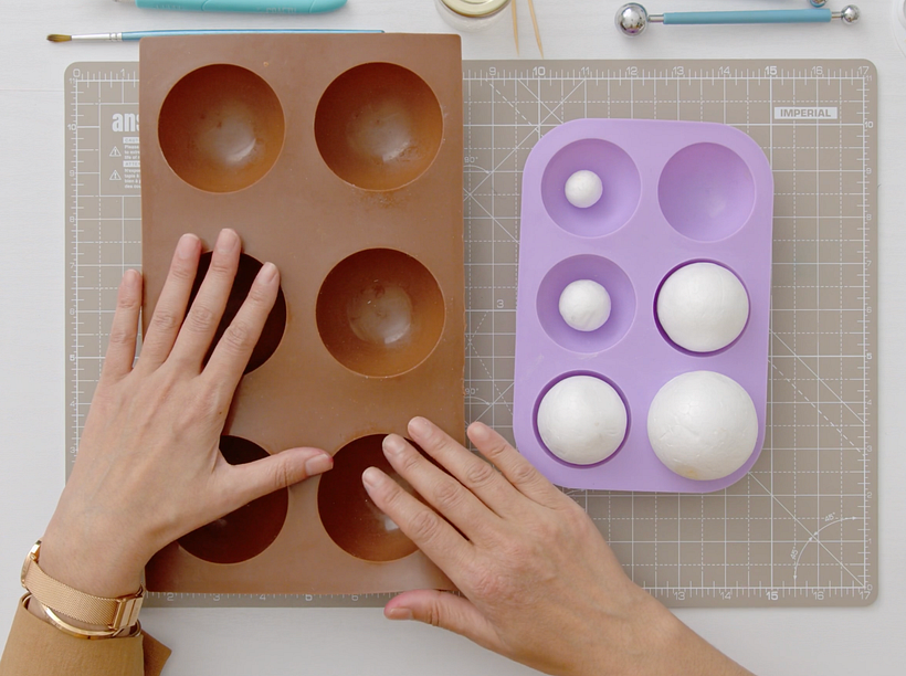 Silicone molds are the best option.