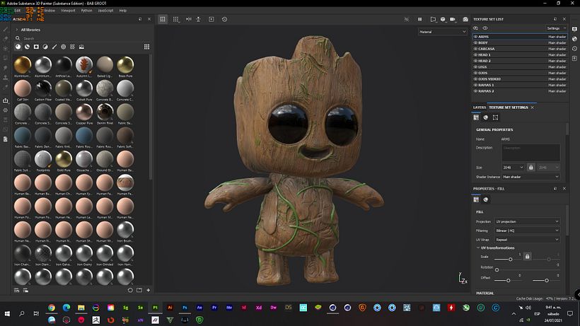 OCTANE RENDER FREE SCENE BABY GROOT By Oscar creativo 9