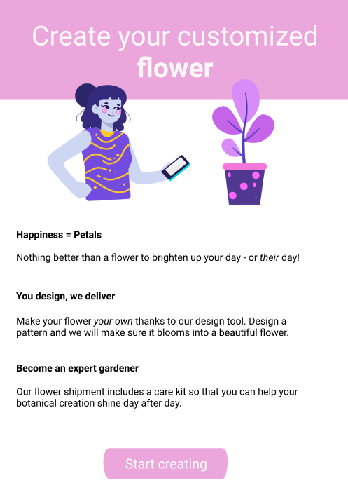 A World of Flowers - Home screen