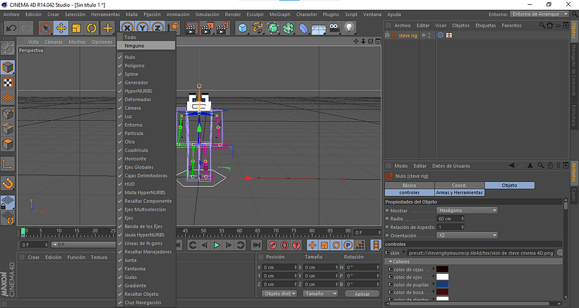 Problema Cinema 4d objeto primitivo no visible 2