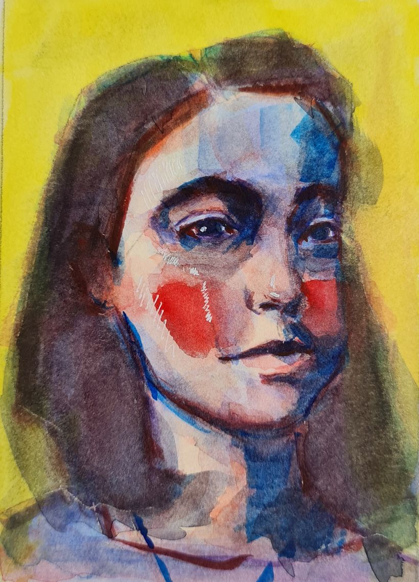 My project in Artistic Portrait with Watercolors course 1
