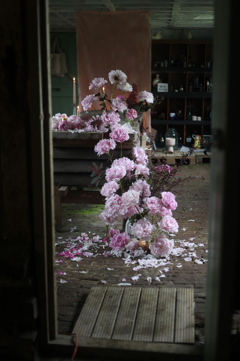 Peony foam free growing flower design