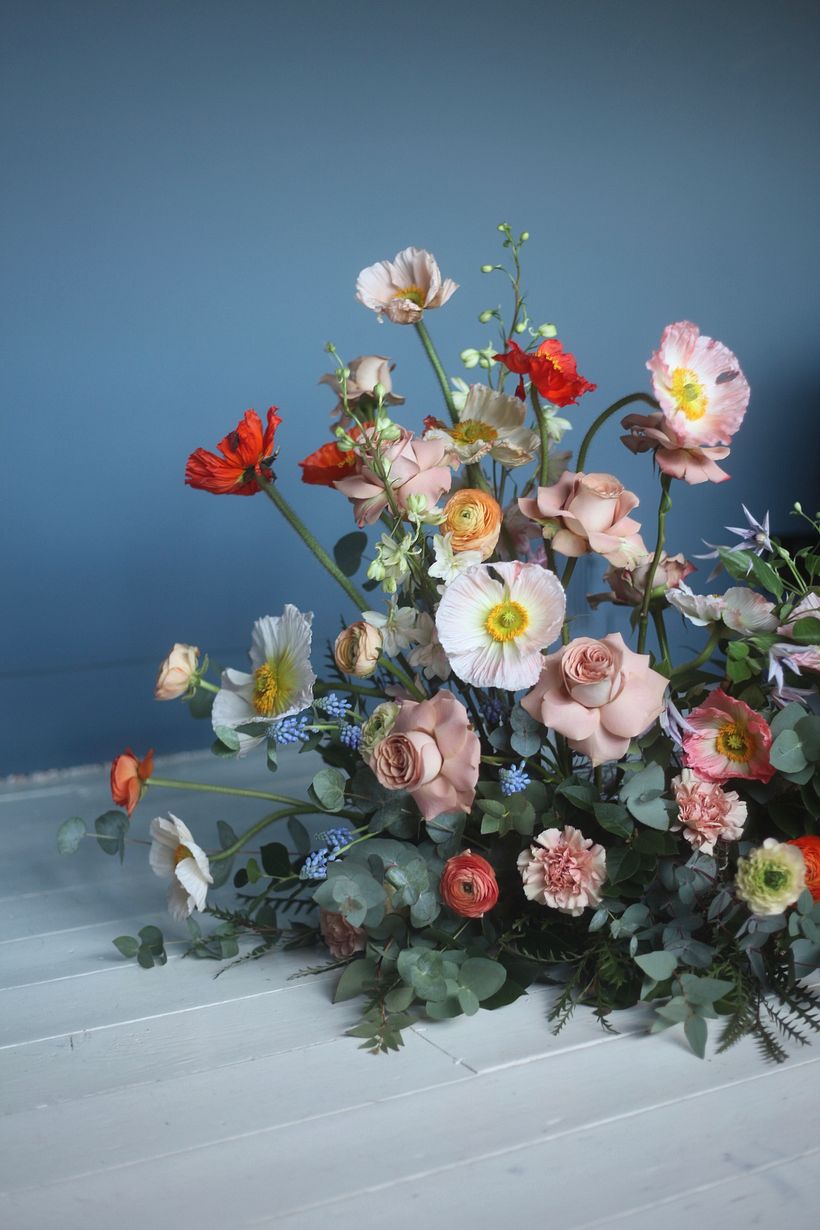 Foam free aisle meadow design for a London wedding