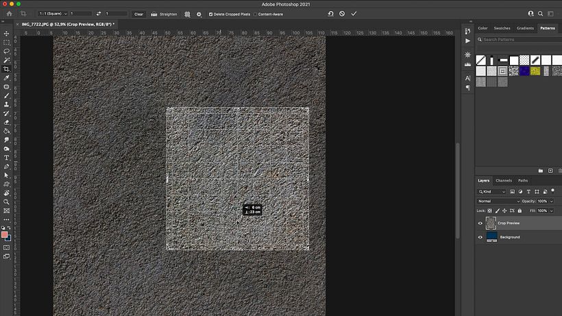 Crop the image into a square