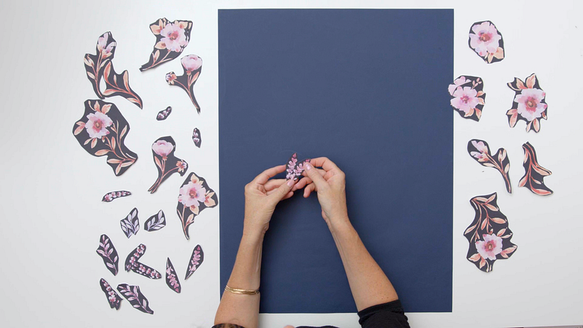 Draw and paint your watercolor designs onto card so you can scan, print and cut them out.