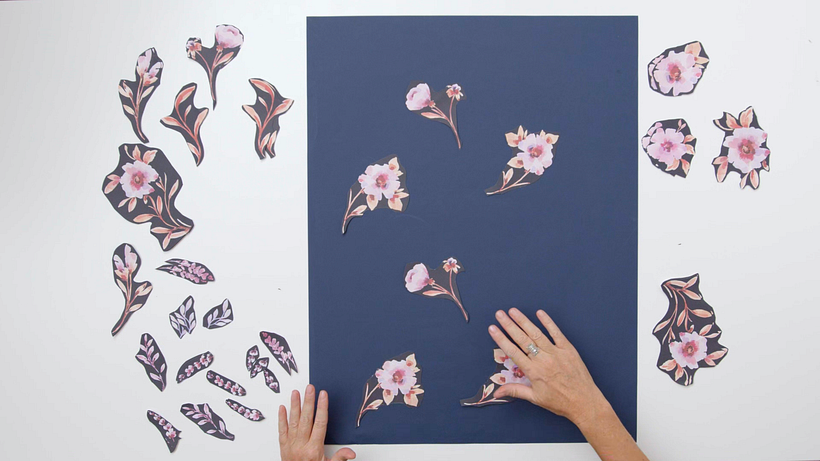 Place your pieces in diagonal lines to generate movement and rhythm.