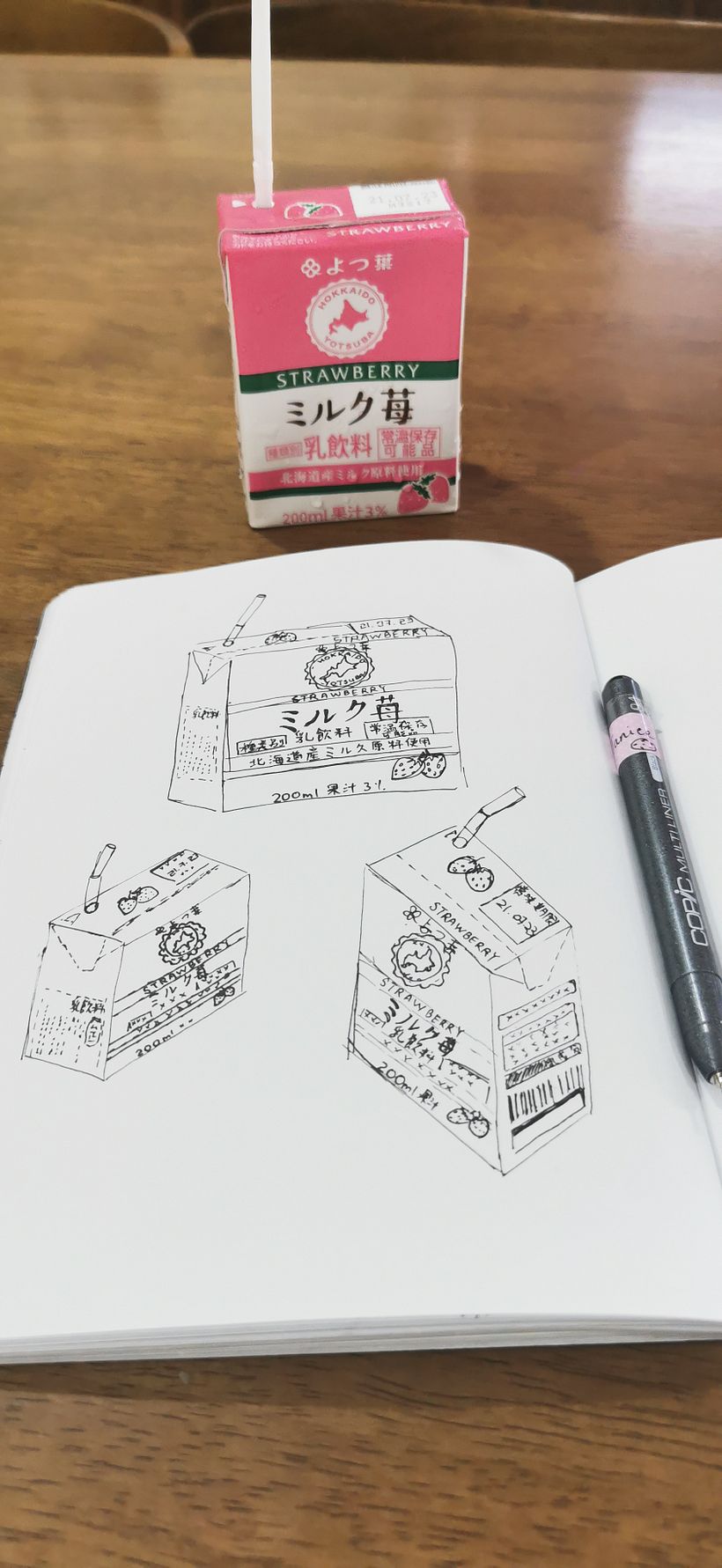 Strawberry Milk with 3 perspectives