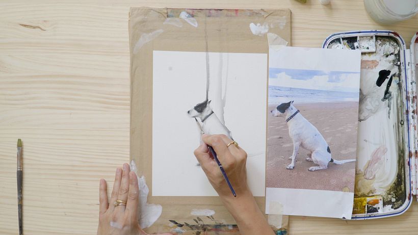 Tutorial Acuarela: cómo pintar con la técnica de la esponja 11