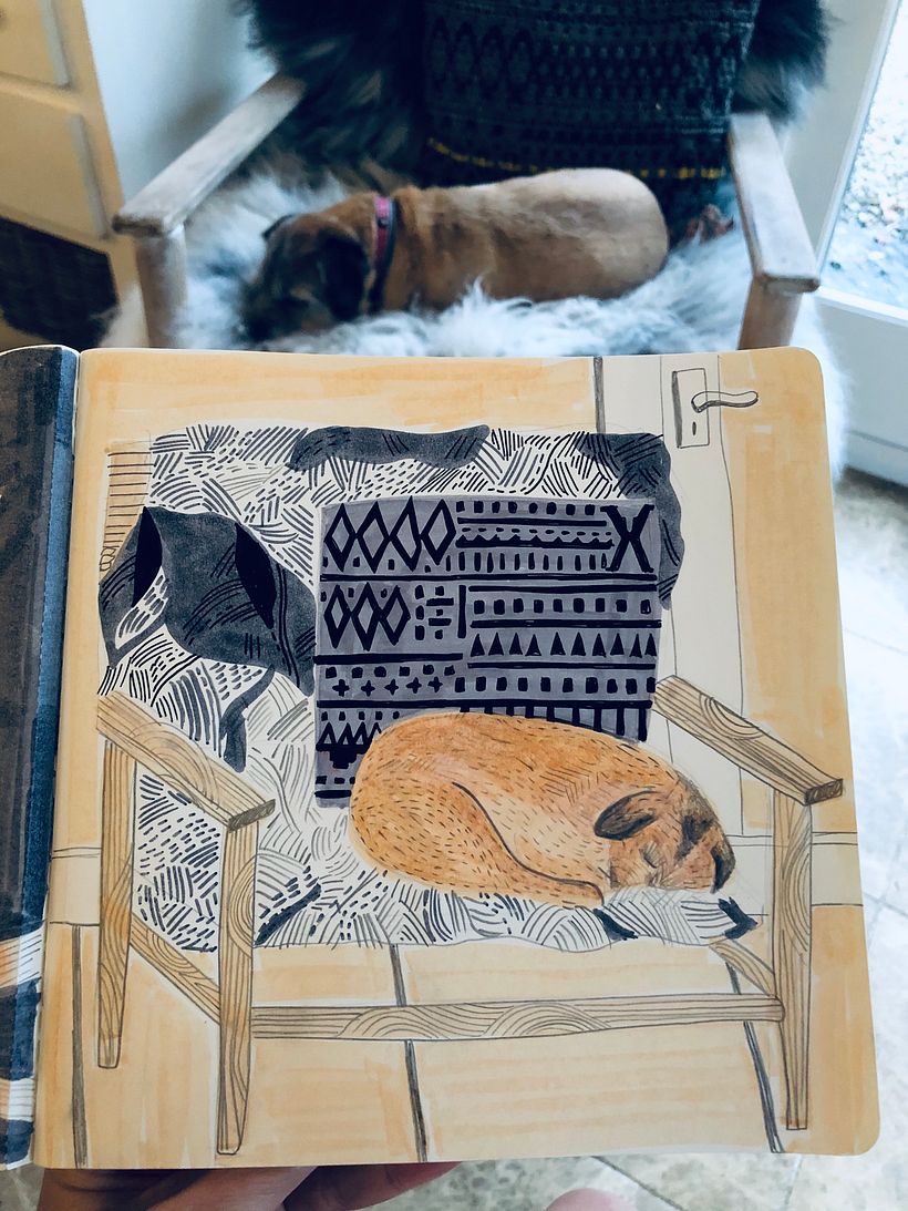 You never know when you’ll see something that inspires you enough to stop and draw. Photo by Kate Sutton.