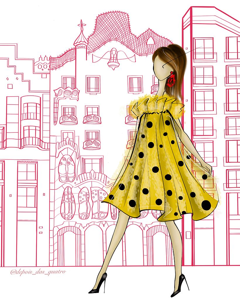 Carol se aficionó a la ilustración de bocetos de moda, que más tarde se convertiría en su profesión.