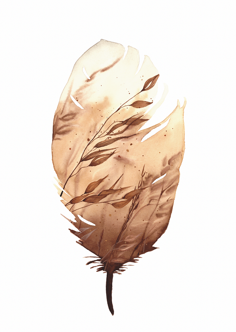 Double Exposure Aquarell Die Elemente 3