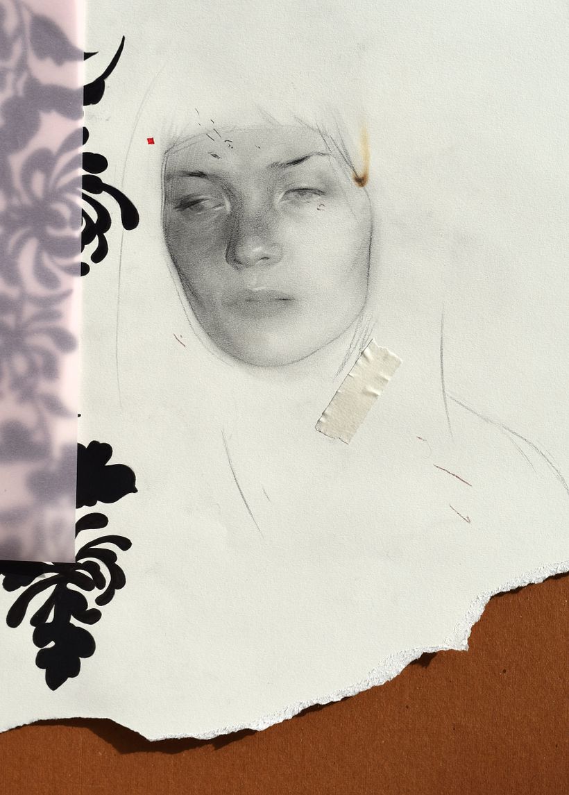 Portrait of Kate Moss for ShowStudio's "Moving Kate" show