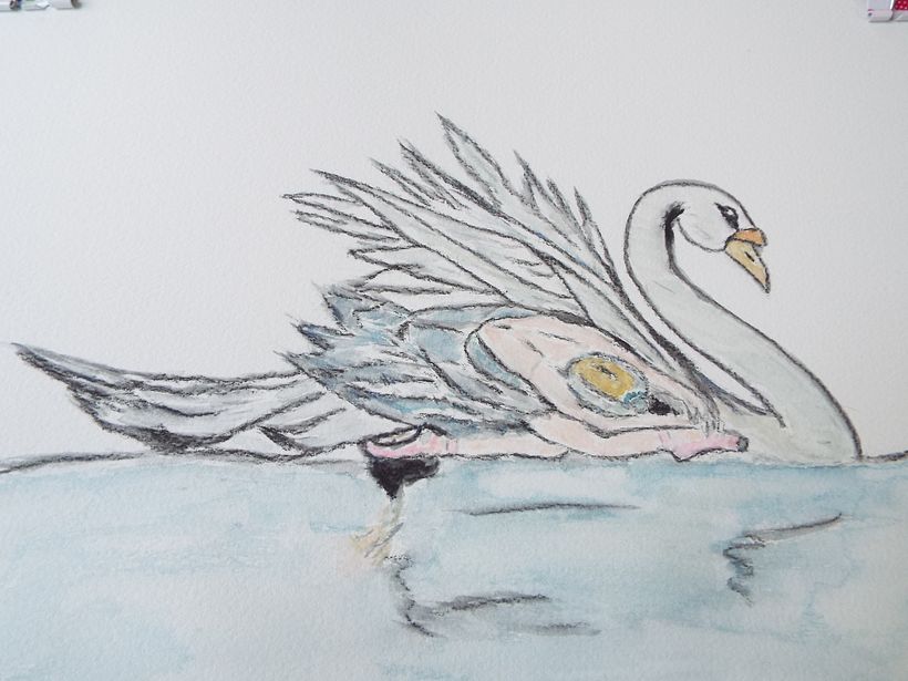 First layers of the very light watercolors