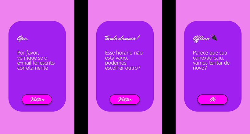 Mensagens de Erro