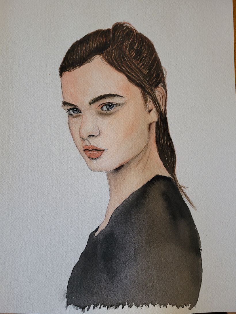 My second try. I like it quite a bit more than the first portrait. Its on Arches paper. I reccomend this paper!