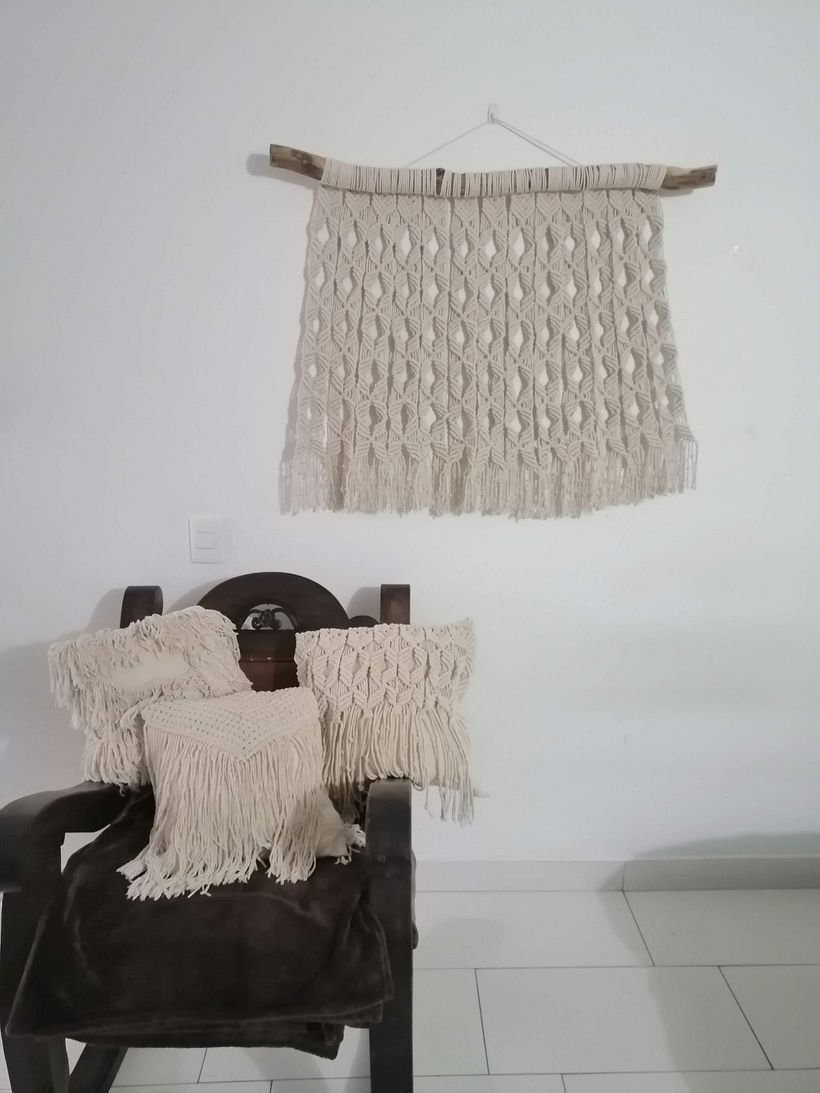 Mi Proyecto del curso: Introducción al macramé: creación de un tapiz decorativo 4