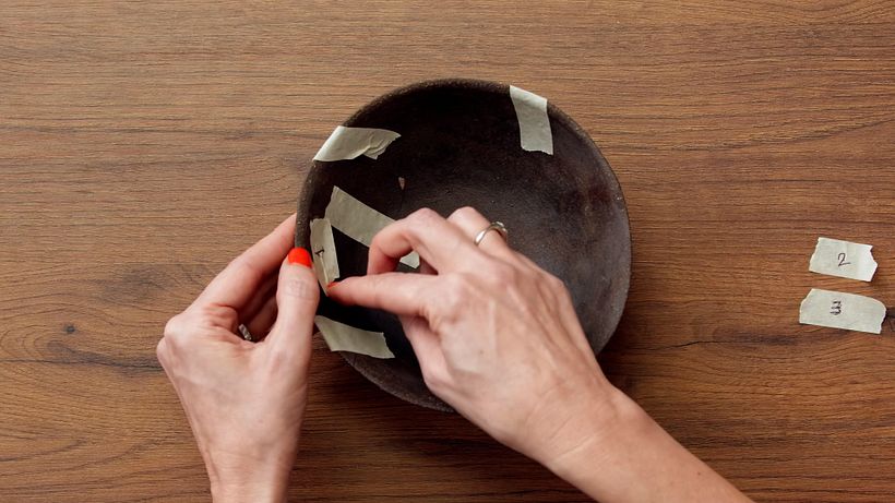 Number the pieces in the order you will glue them