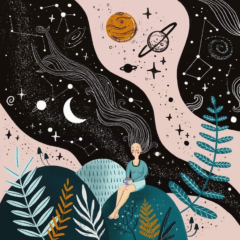 Cosmic girl illustration 2