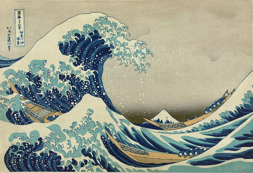 “La gran ola", de Hokusai Katsushika.