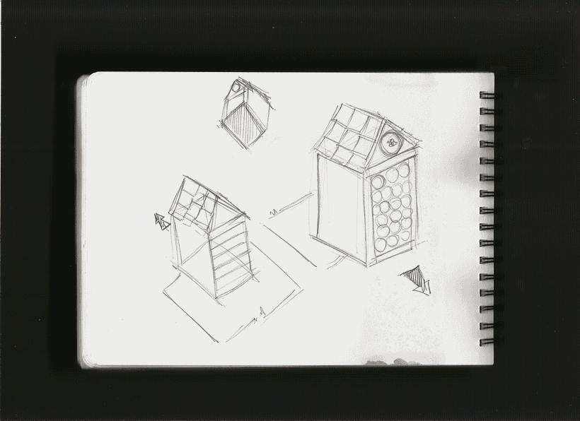 Tbh I really difficult to draw any perspective . I draw a bee house.