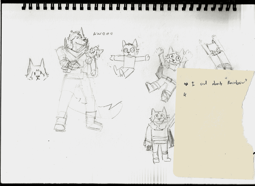 Random doodle The Wolf and BeeCat