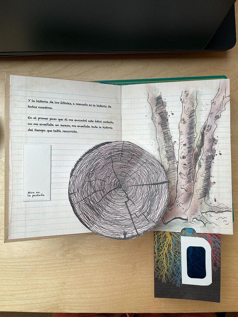 Page One with tab pulled and acetate over it.