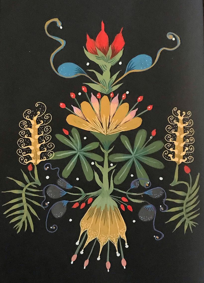 My project in Introduction to Floral Illustration with Acrylic course 1