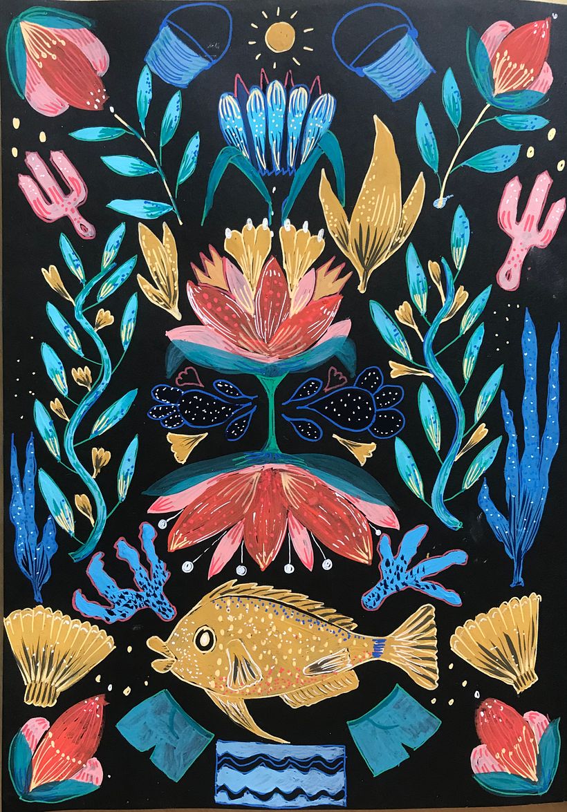 My project in Introduction to Floral Illustration with Acrylic course 2
