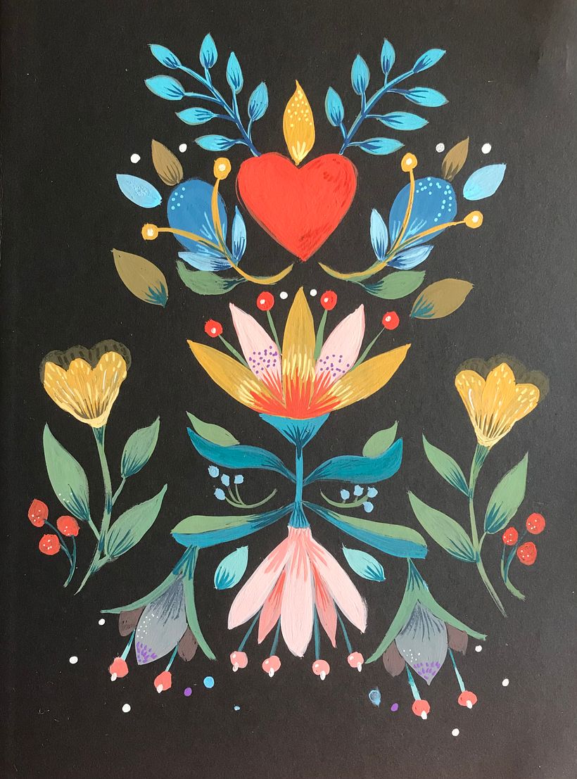 My project in Introduction to Floral Illustration with Acrylic course 3