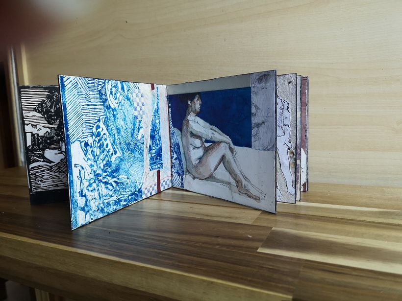 My project in Bookbinding of Your Artwork without Folds course 6