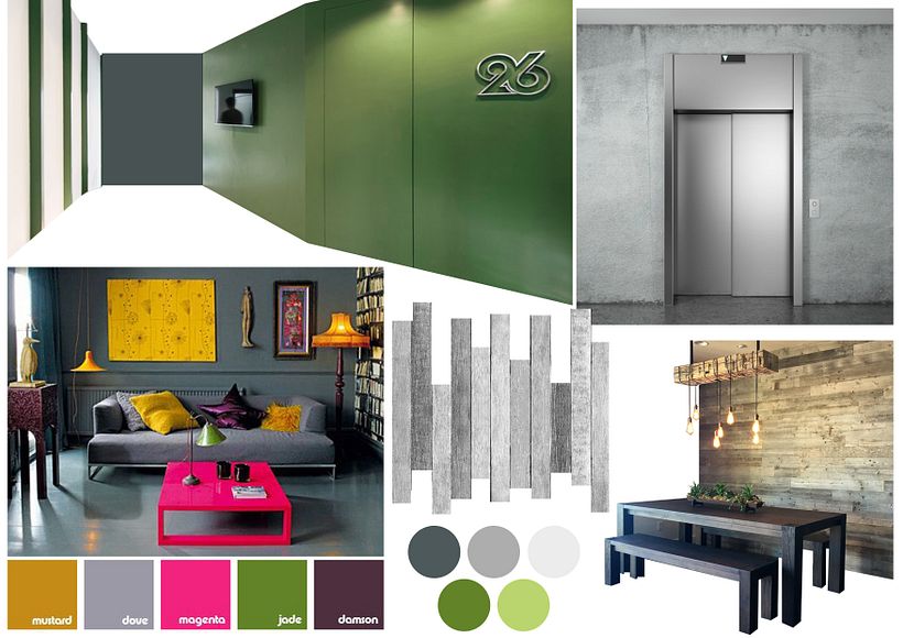 My project in Color Applied to Interior Design course (Mood Board for Lobby and Cafeteria) 4