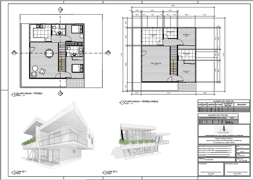 Meu projeto do curso: Projeto arquitetônico 3D e modelagem com Revit 3