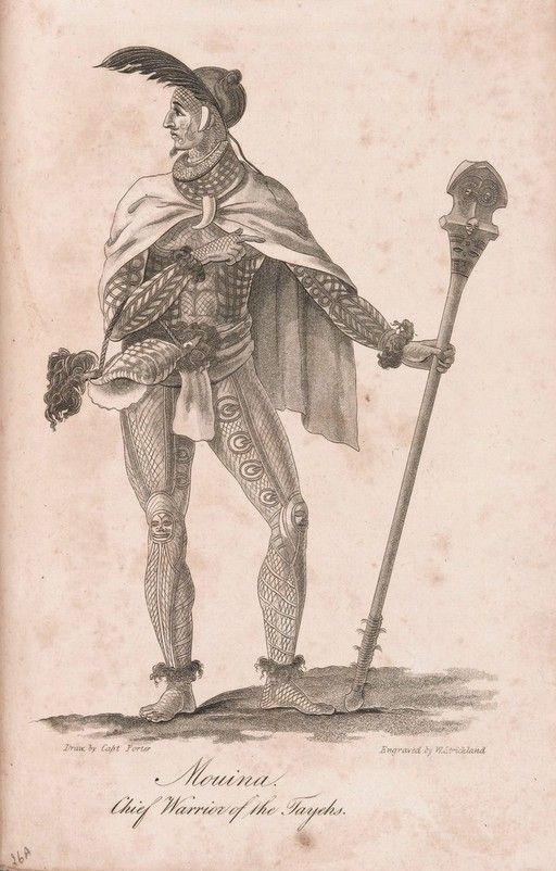 Jefe con tatuajes maoríes.