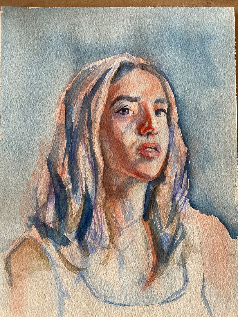 My project in Artistic Portrait with Watercolors course 1
