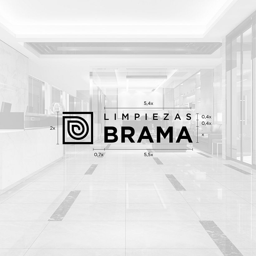 LIMPIEZAS BRAMA concept logo 2