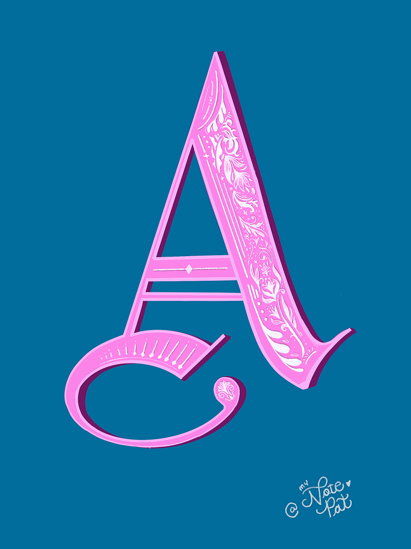 My project in Calligraphy and Lettering for Instagram with Procreate course 7