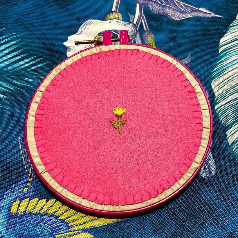 Back of embroidery
