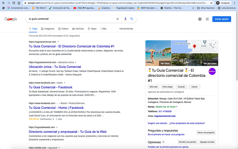 Búsqueda: Palabra clave: Tu Guía Comercial 