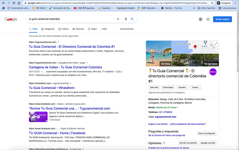 Búsqueda: Palabra clave: Tu Guía Comercial Colombia