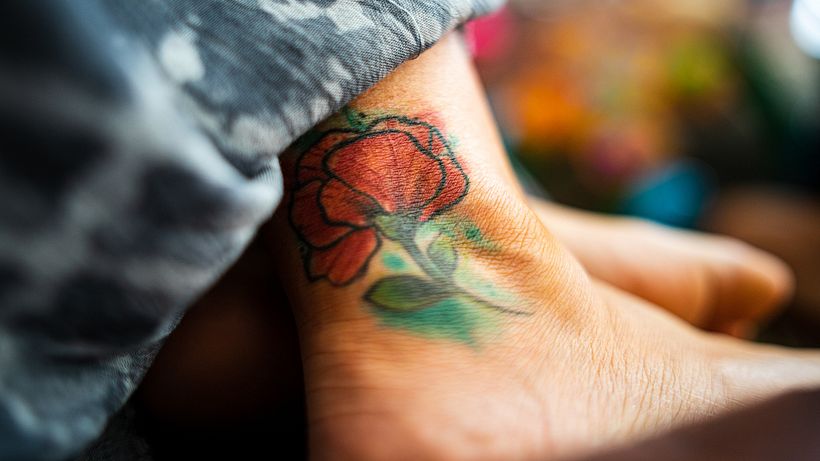 Watercolor tattoo.