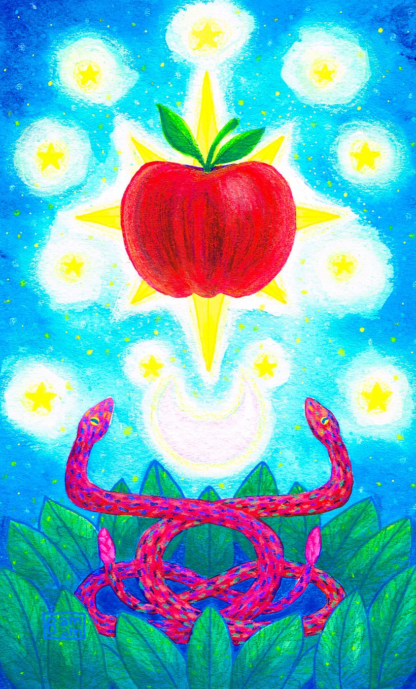 Pintura con acrílico y pastel LA ESTRELLA