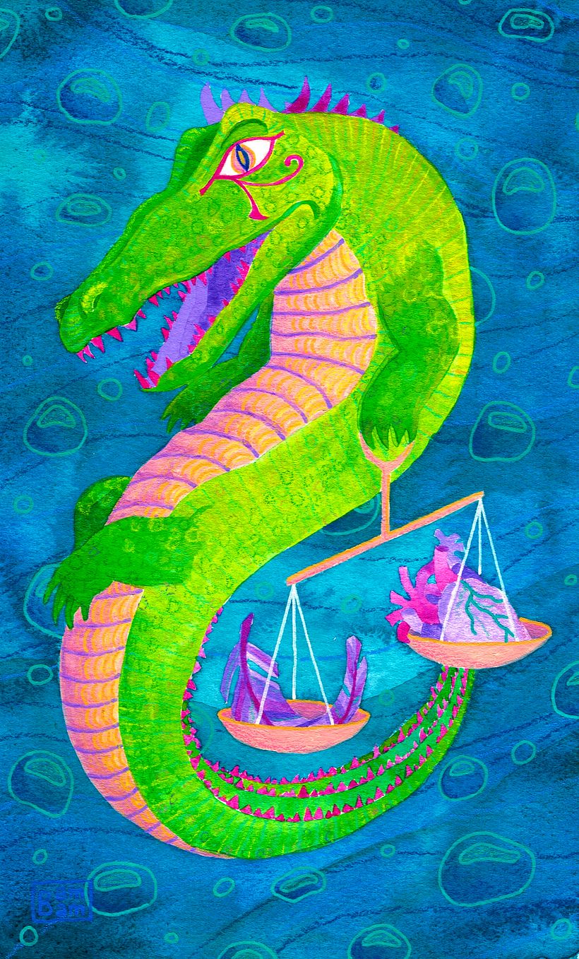Pintura con acrílico y pastel EL JUICIO