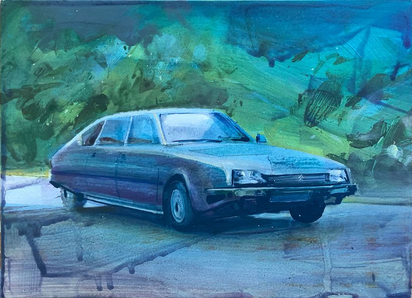 Citroen, 18 x 24 cm, Acrylic on board
