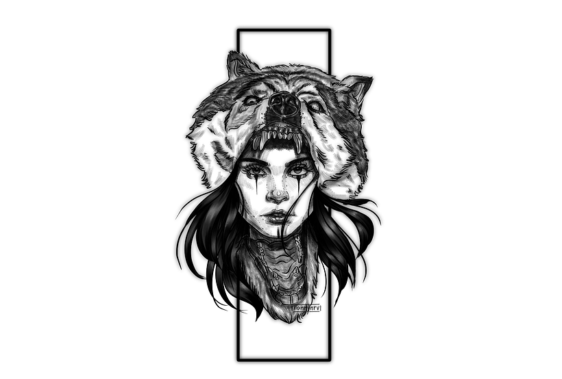 Mi Proyecto del curso: Diseño e ilustración digital de tatuajes con Procreate / @ronnynrv Instagram 2