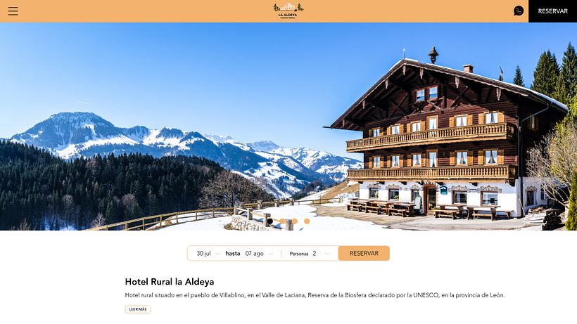 Hotel Rural - diseño UX 2