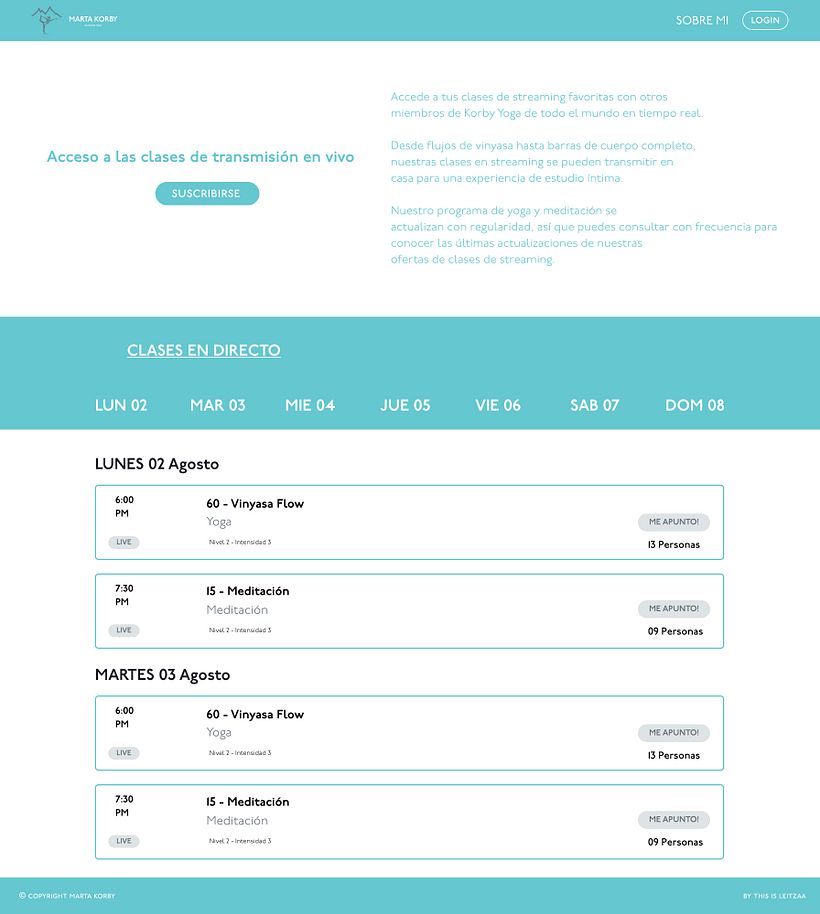 Outdoor Yoga - diseño UX 3